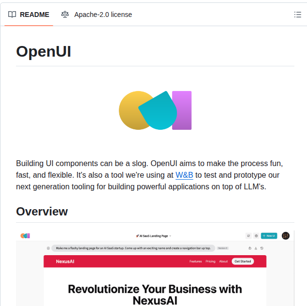 Wandb Openui